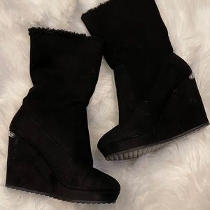 Juicy Couture wedge boots Super cute and comfy!